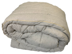 Одеяло Ватное тяжёлое очень тёплое чехол лен  1,5 спальное 140*205  4927